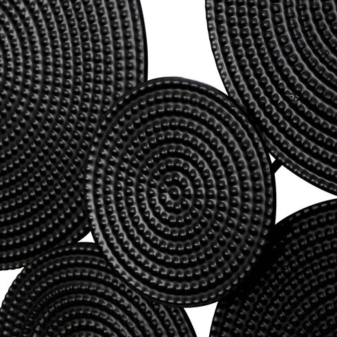 CosmoLiving by Cosmopolitan Metal Plate Home Wall Decor Wall Sculpture with Textured Circles, Wall Art 49" x 3" x 24", Gold in Saudi Arabia
