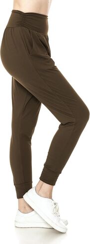 سروال طماق اليوغا للسيدات من Leggings Depot فضفاض مناسب للتمرين مع جيوب in Kuwait
