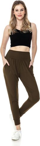 سروال طماق اليوغا للسيدات من Leggings Depot فضفاض مناسب للتمرين مع جيوب in Kuwait