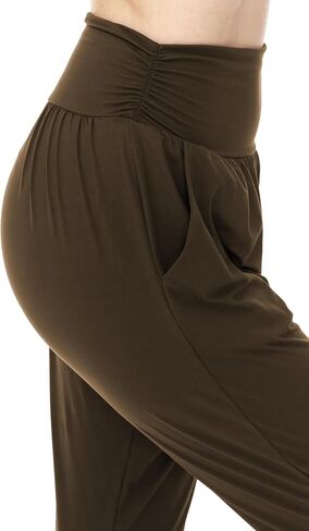 سروال طماق اليوغا للسيدات من Leggings Depot فضفاض مناسب للتمرين مع جيوب in Kuwait