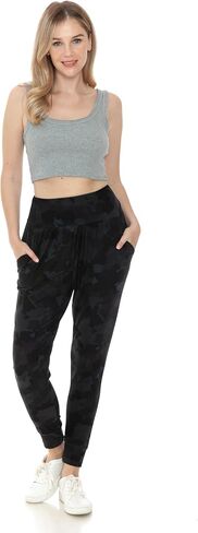 سروال طماق اليوغا للسيدات من Leggings Depot فضفاض مناسب للتمرين مع جيوب in Kuwait