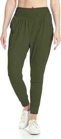 سروال طماق اليوغا للسيدات من Leggings Depot فضفاض مناسب للتمرين مع جيوب in Kuwait