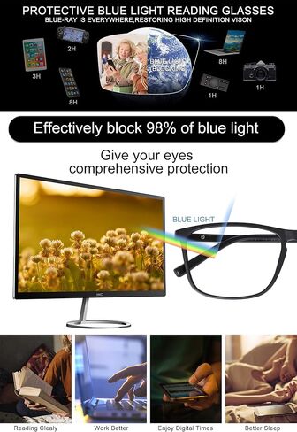 OCCI CHIARI Men’s Blue Light Blocking Reading Glasses Computer Readers (1.0 1.5 2.0 2.5 3.0 3.5 4.0 5.0 6.0) in Saudi Arabia