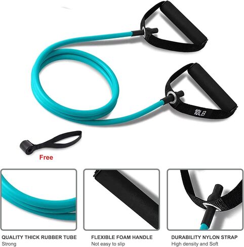 Resistance Bands with Handles,Single Resistance Bands,Exercise Bands Set,Workouts Bands for Physical Therapy,Strength Training for Women in Saudi Arabia