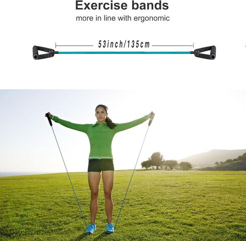 Resistance Bands with Handles,Single Resistance Bands,Exercise Bands Set,Workouts Bands for Physical Therapy,Strength Training for Women in Saudi Arabia