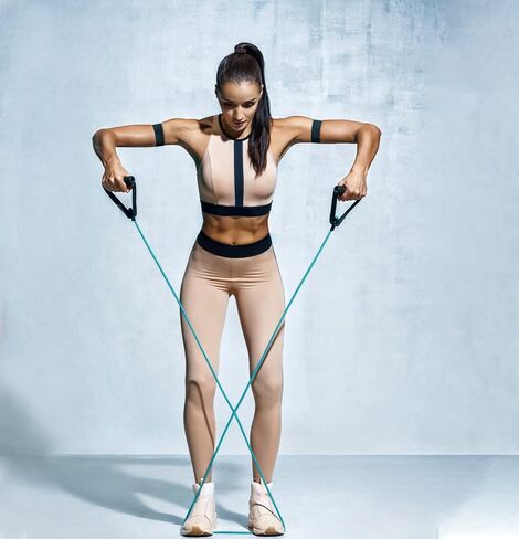 عصابات المقاومة مع مقابض، عصابات المقاومة الفردية، مجموعة عصابات التمرين، عصابات التدريبات للعلاج الطبيعي، تدريب القوة للنساء in Kuwait