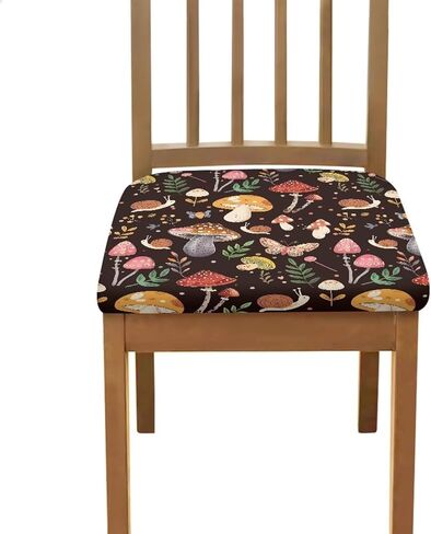 American Flag Daisy Square Dining Chair Cushion Cover Stretchy Chair Seat Decorative Cover Reusable Soft Office Chair Seat Slipcover Daily Decor Universal Fit, 1 Pack in Saudi Arabia
