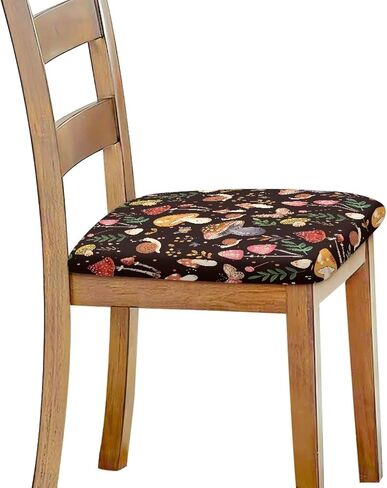 American Flag Daisy Square Dining Chair Cushion Cover Stretchy Chair Seat Decorative Cover Reusable Soft Office Chair Seat Slipcover Daily Decor Universal Fit, 1 Pack in Saudi Arabia