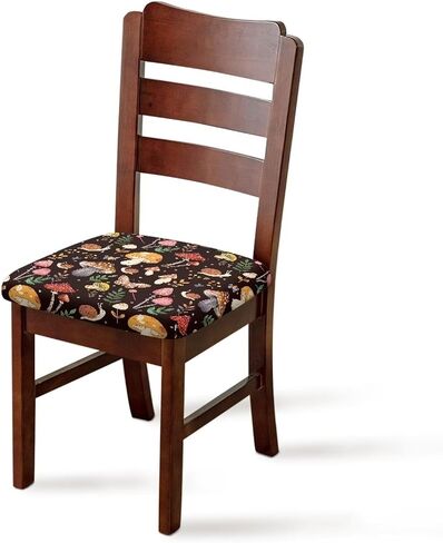 American Flag Daisy Square Dining Chair Cushion Cover Stretchy Chair Seat Decorative Cover Reusable Soft Office Chair Seat Slipcover Daily Decor Universal Fit, 1 Pack in Saudi Arabia
