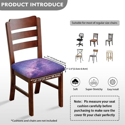 American Flag Daisy Square Dining Chair Cushion Cover Stretchy Chair Seat Decorative Cover Reusable Soft Office Chair Seat Slipcover Daily Decor Universal Fit, 1 Pack in Saudi Arabia