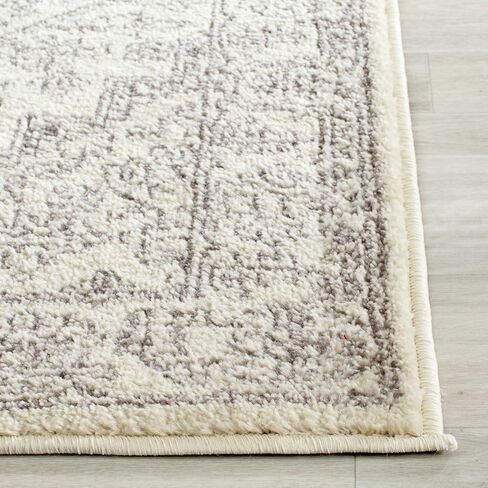 SAFAVIEH Adirondack Collection Runner Rug - 2'6" x 6', Ivory & Silver, Oriental Medallion Design, Non-Shedding & Easy Care, Ideal for High Traffic Areas in Living Room, Bedroom (ADR108B) in Saudi Arabia
