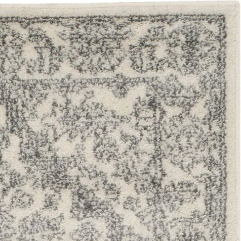 SAFAVIEH Adirondack Collection Runner Rug - 2'6" x 6', Ivory & Silver, Oriental Medallion Design, Non-Shedding & Easy Care, Ideal for High Traffic Areas in Living Room, Bedroom (ADR108B) in Saudi Arabia