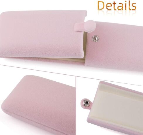 iSuperb Pink Velvet Necklace Box Jewelry Gift Box Long Chain Pendant Bracelet Jewelry Display Boxes for Wedding Engagment Proposal Gift(Long chain box) in Saudi Arabia