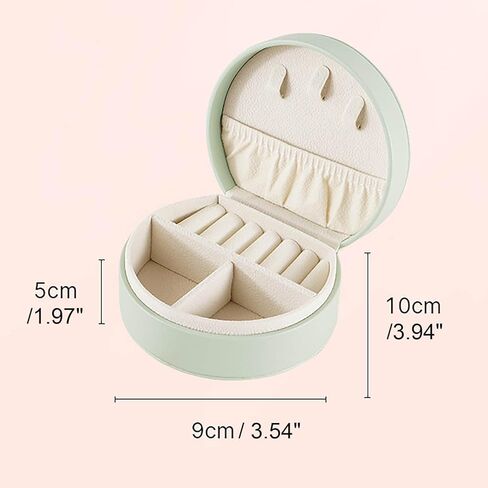 منظم حقيبة مجوهرات السفر، صندوق حامل تخزين لعرض المجوهرات قابل للطي بطبقة مزدوجة من البولي يوريثان للأقراط والقلائد والخواتم والأساور ودبابيس (وردي) in Kuwait