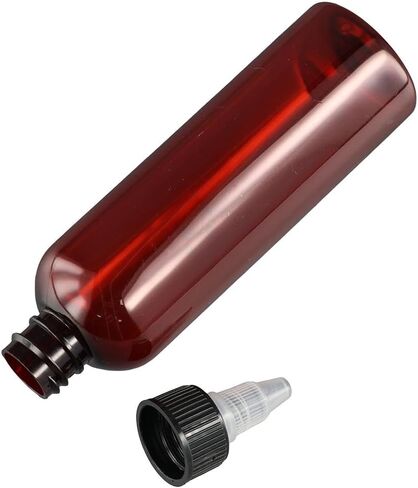6Pcs 4 oz Refillable Bottles, 120ml Amber Bottle, Dispensing Squeeze Bottles, Empty Plastic Container with Twist Open Cap for Liquids, Oils in Saudi Arabia