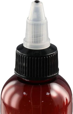 6Pcs 4 oz Refillable Bottles, 120ml Amber Bottle, Dispensing Squeeze Bottles, Empty Plastic Container with Twist Open Cap for Liquids, Oils in Saudi Arabia