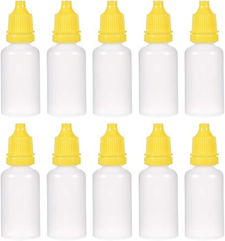 uxcell Plastic Dropper Bottles, 20ml/0.68 oz Empty Squeezable Dropper Bottle with Cap, Black, Pack of 20 in Saudi Arabia