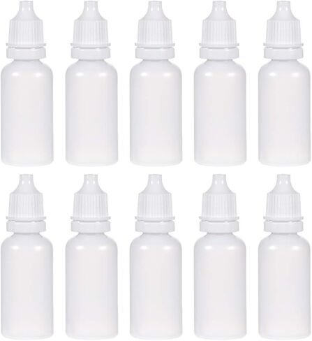 uxcell Plastic Dropper Bottles, 20ml/0.68 oz Empty Squeezable Dropper Bottle with Cap, Black, Pack of 20 in Saudi Arabia