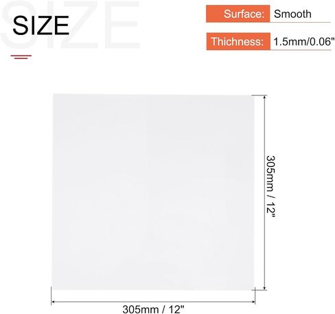 MECCANIXITY ABS Plastic Sheet 12 Inch x 8 Inch x 0.06 Inch ABS Styrene Sheets for Building Model DIY Crafts Panel White 2 Pcs in Saudi Arabia