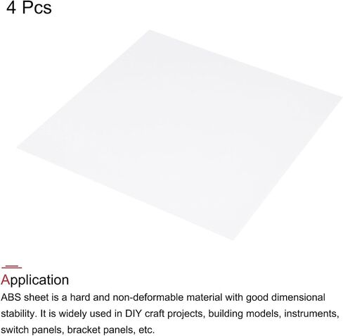 MECCANIXITY ABS Plastic Sheet 12 Inch x 8 Inch x 0.06 Inch ABS Styrene Sheets for Building Model DIY Crafts Panel White 2 Pcs in Saudi Arabia