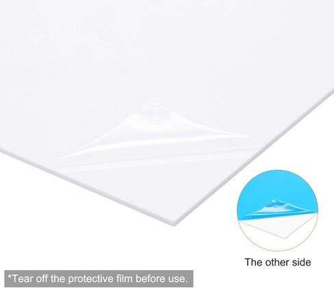 MECCANIXITY ABS Plastic Sheet 12 Inch x 8 Inch x 0.06 Inch ABS Styrene Sheets for Building Model DIY Crafts Panel White 2 Pcs in Saudi Arabia