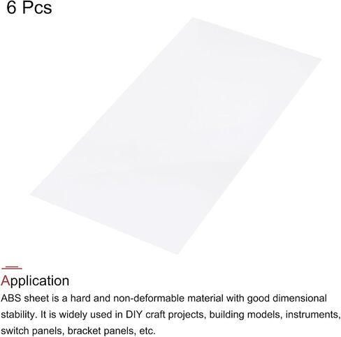 MECCANIXITY ABS Plastic Sheet 12 Inch x 8 Inch x 0.06 Inch ABS Styrene Sheets for Building Model DIY Crafts Panel White 2 Pcs in Saudi Arabia