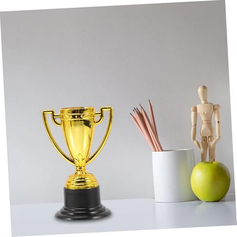 INOOMP 8 قطع من الأكواب الذهبية البلاستيكية الصغيرة جوائز وجوائز تذكارية ميداليات المركز الأول للأطفال، لعبة جوائز للأطفال، ميداليات تذكارية للحفلات للأطفال، ألعاب الأطفال السائبة، ملحقات الأطفال in Kuwait