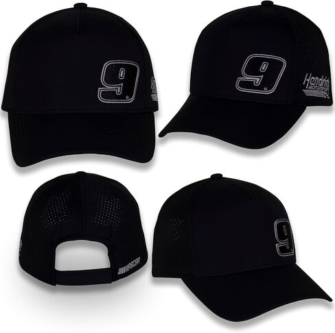 Chase Elliott #9 NASCAR 2024 Adult Tonal Number Delta Mesh Structured Front Black Hat in Saudi Arabia