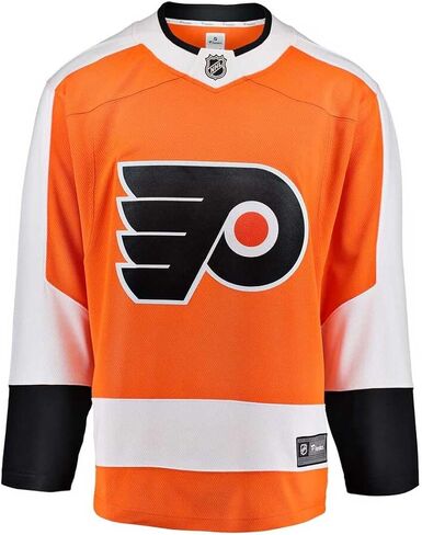 جيرسي هوكي من Fanatics Youth Philadelphia Flyers Home Breakaway مقاس S/M للأعمار من 8 إلى 12 عامًا، جيرسي هوكي مرخص من NHL برتقالي وأبيض، مقاس صغير-متوسط in Saudi Arabia