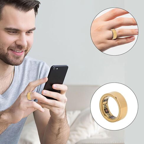 Septpenta Smart Fitness Tracker, Health Tracker Ring for Blood Oxygen, Blood Pressure, Heart Rate and Sleep Tracking, Waterproof Bluetooth Fitness Tracker Ring for Any Scenario(20) in Saudi Arabia