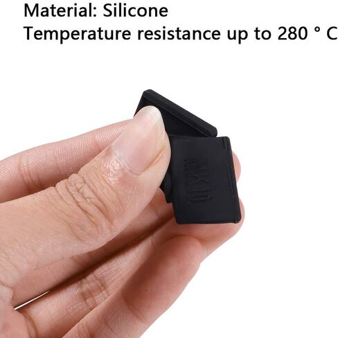 3D Printer MK10 Silicone Socks, Aokin 3 Pcs MK10 Heater Block Silicone Cover for Wanhao Duplicator i3 Makerbot 2 QIDI Tech Flashforge, Black in Saudi Arabia
