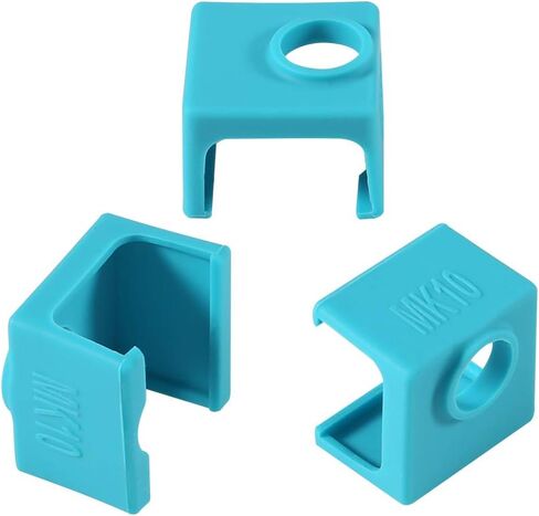 3D Printer MK10 Silicone Socks, Aokin 3 Pcs MK10 Heater Block Silicone Cover for Wanhao Duplicator i3 Makerbot 2 QIDI Tech Flashforge, Black in Saudi Arabia
