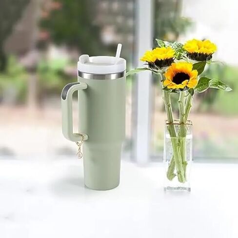 Cup Charm Keychain Handle Stanley 40oz 30oz Tumbler Accessories 26 A-Z Letter with Gold Chain in Saudi Arabia
