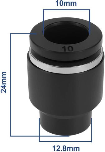 10PCS 10mm OD Push to Connect Fitting Pneumatic Cap Tubing Quick Cap Plug Fitting Air Tool Accessories for Pipe Tube(Black) in Saudi Arabia