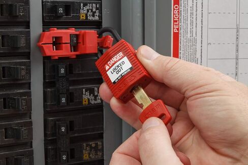 Brady SafeKey Lockout Padlock - Nylon - Orange - 1.0" Plastic Shackle Vertical Clearance - Keyed Different in Saudi Arabia