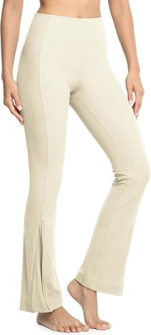 سراويل اليوغا النسائية من icyzone، سراويل ضيقة مضلعة للتحكم في البطن للتمرين وصالة الألعاب الرياضية والجري in Kuwait