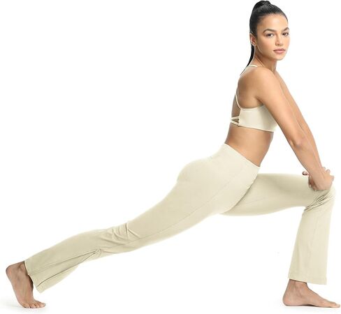 سراويل اليوغا النسائية من icyzone، سراويل ضيقة مضلعة للتحكم في البطن للتمرين وصالة الألعاب الرياضية والجري in Kuwait