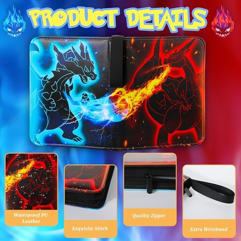 حافظة بطاقات هوسيتا مع 900 بطاقة جيب، ألبوم بطاقات تداول، 50 كم، حامل كتب بطاقات 9 جيوب، يناسب جامع مجموعة بطاقات ألعاب TCG in Kuwait