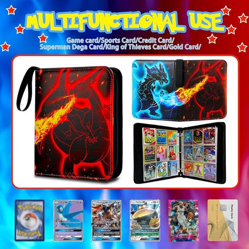 حافظة بطاقات هوسيتا مع 900 بطاقة جيب، ألبوم بطاقات تداول، 50 كم، حامل كتب بطاقات 9 جيوب، يناسب جامع مجموعة بطاقات ألعاب TCG in Kuwait