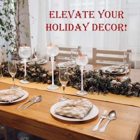 طقم حامل شموع تي لايت مكون من 3 | حاملات شموع نذرية من زجاج الإعصار شفافة بحافة ذهبية | 2 بوصة فتحة × 7 بوصة، 8 بوصة، 9 بوصة طول in Kuwait