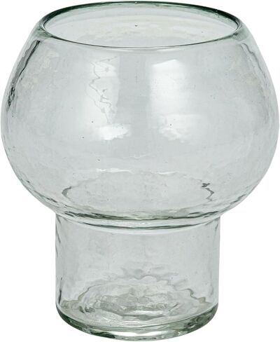 Creative Co-Op Reclaimed Glass Footed Votive Candle Holder, Clear in Saudi Arabia