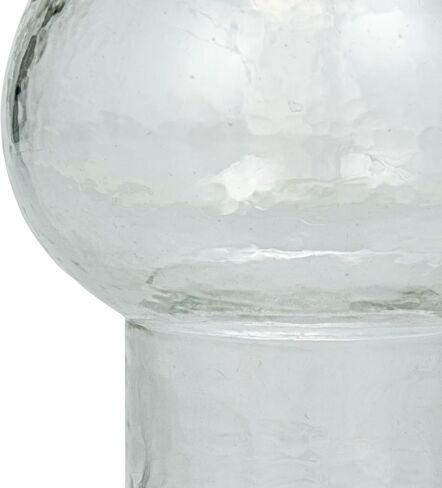 Creative Co-Op Reclaimed Glass Footed Votive Candle Holder, Clear in Saudi Arabia