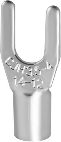 uxcell 100x Fork Type Copper Non-Insulated Spade Terminals SNB3.5-4, 14-12 Wire Size, 6 Stud Size in Saudi Arabia