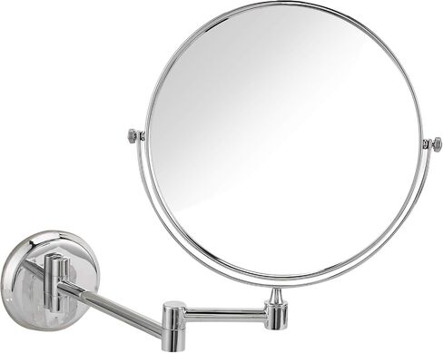 Makeup Mirror, Magnifying Mirror for Bathroom, HD Magnifying Glass 1: 3 in Reverse Cosmetic Mirror Face, Wall Mirror for Bathroom, for Bathroom Dressing Table Hotel Silver in Saudi Arabia