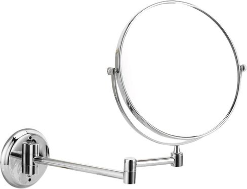 Makeup Mirror, Magnifying Mirror for Bathroom, HD Magnifying Glass 1: 3 in Reverse Cosmetic Mirror Face, Wall Mirror for Bathroom, for Bathroom Dressing Table Hotel Silver in Saudi Arabia
