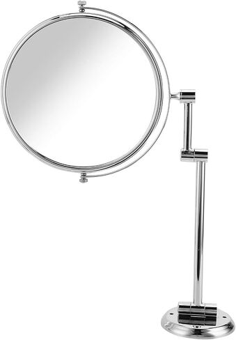 Makeup Mirror, Magnifying Mirror for Bathroom, HD Magnifying Glass 1: 3 in Reverse Cosmetic Mirror Face, Wall Mirror for Bathroom, for Bathroom Dressing Table Hotel Silver in Saudi Arabia