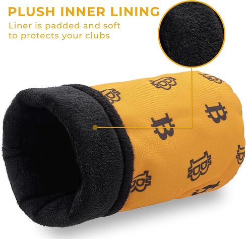 Bitcoin Golf Club Driver Headcover | Premium Barrel Style Headcovers | Fits Most Drivers in Saudi Arabia