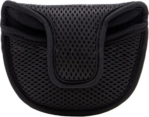 Golf Putter Cover Mallet Putter Headcover Mesh Golf Putter Protective Head Cover Golf Head Covers with Magic Tape for Heel Shaft RH LH fits Odyssey Works Stroke Lab (Black) in Saudi Arabia