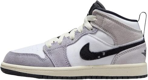 NIKE Air Jordan 1 Mid SE Craft PS Preschool Little Kids' Shoes 'Inside Out - Cement Grey' (FD9090 002) in Saudi Arabia