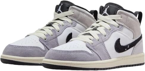 NIKE Air Jordan 1 Mid SE Craft PS Preschool Little Kids' Shoes 'Inside Out - Cement Grey' (FD9090 002) in Saudi Arabia